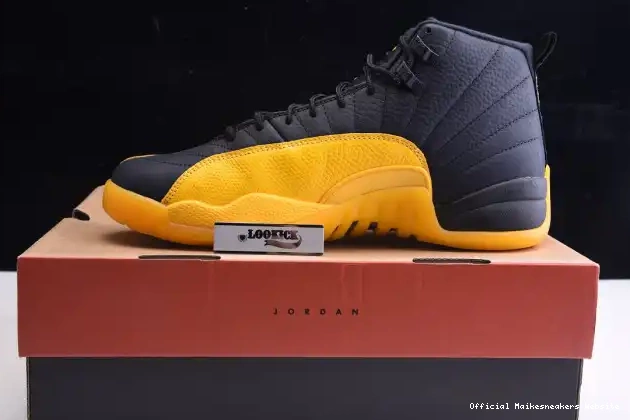 Official Maikesneakers 130690-070 Gold 12 University Jordan Retro Air Black 0517